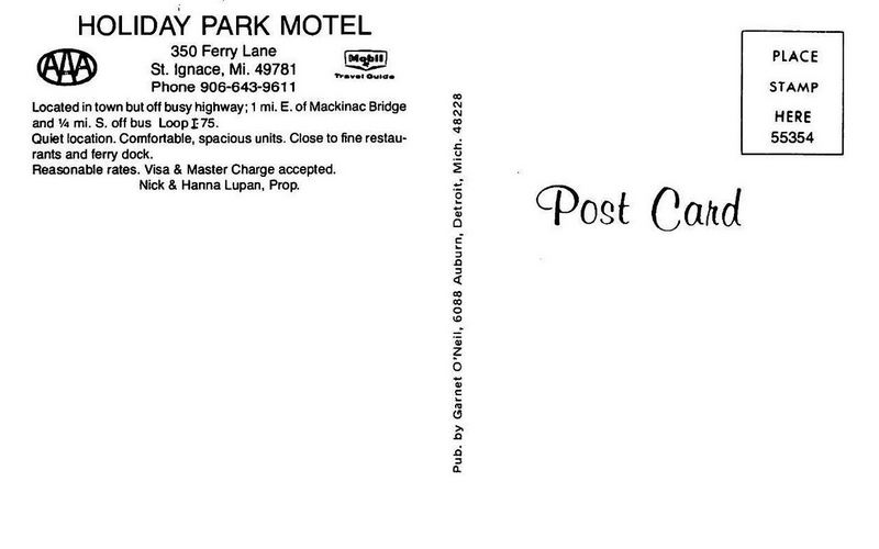 Holiday Park Motel (Park Motel) - Old Postcard (newer photo)